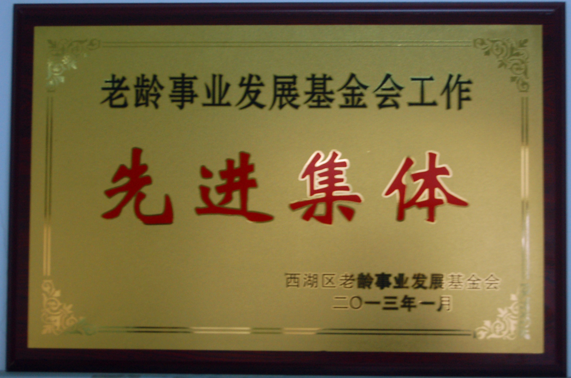 
                            我公司被評(píng)為西湖區(qū)“老齡事業(yè)發(fā)展基金會(huì)工作先進(jìn)集體”